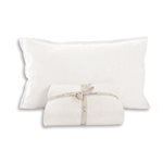 Linen white pillow sham 