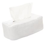 Couvre-boite papier-mouchoir en lin blanc Linen