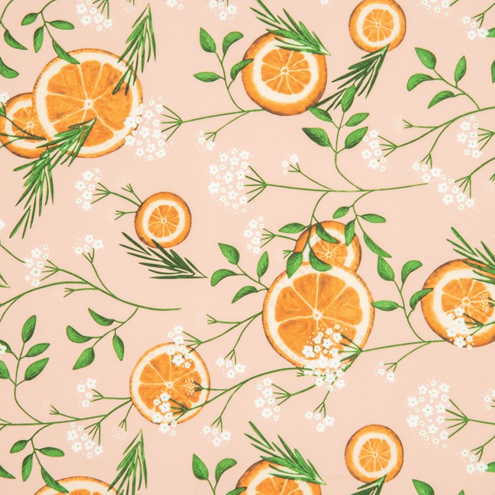 Agrume soft pink and orange tablecloth