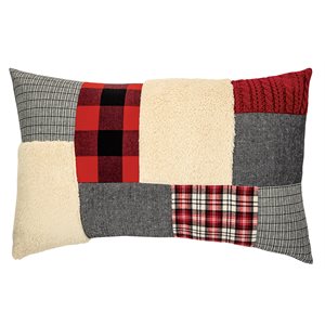 Buck red and grey cottage style pillow sham