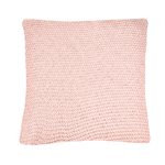 Bulky pink knitted european pillow 