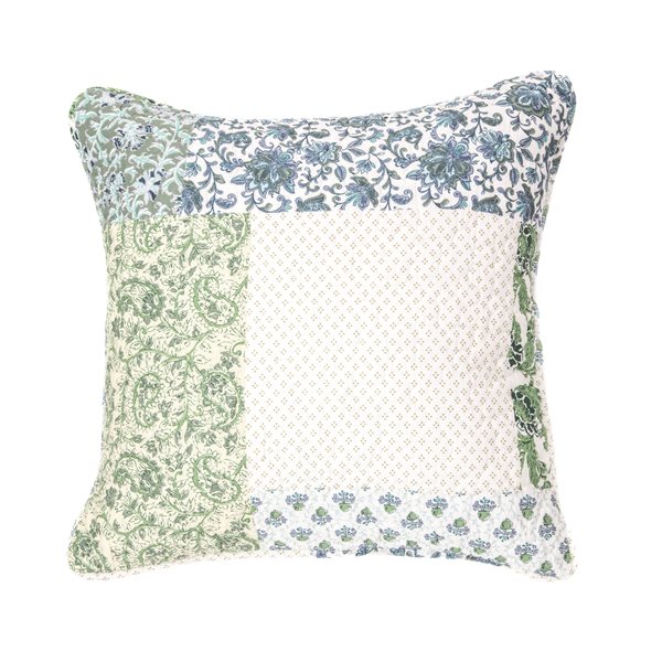 Cecile green and blue cushion cover 