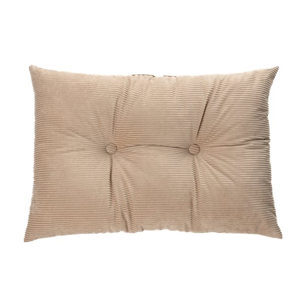 Corduroy taupe oblong decorative pillow