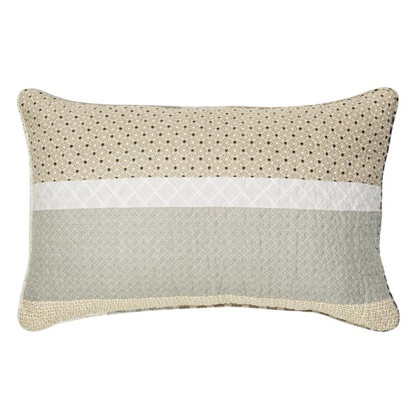 Ethan grey and taupe pillow sham 