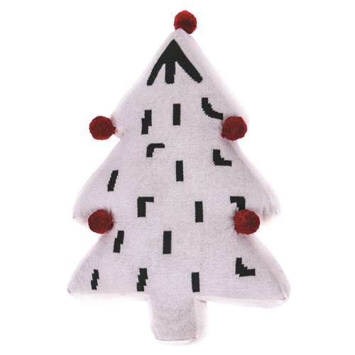 Kiki fir tree white decorative pillow