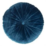 Mandarin blue round decorative pillow 