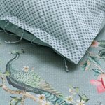 Okinawa blue duvet cover with pink flowers 