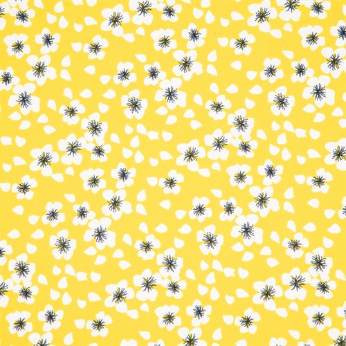 Rudbeckia yellow and white flowered tablecloth