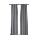 Modern charcoal grey curtain panel