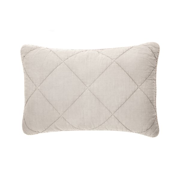 Riverstone grey pillow sham 