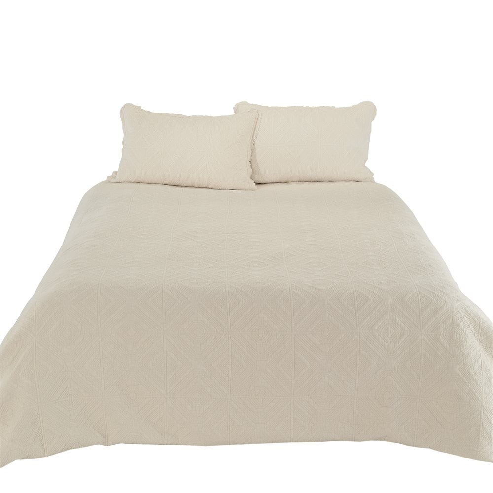 Stone Washed natural quilted duvet cover