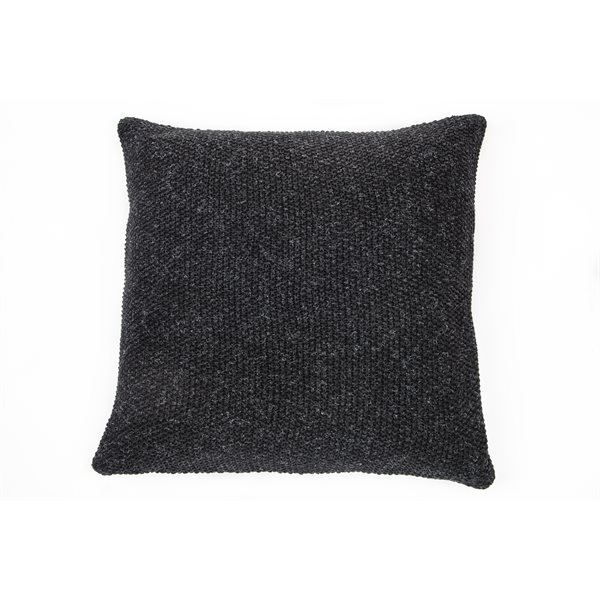 Ardoise charcoal knitted european pillow