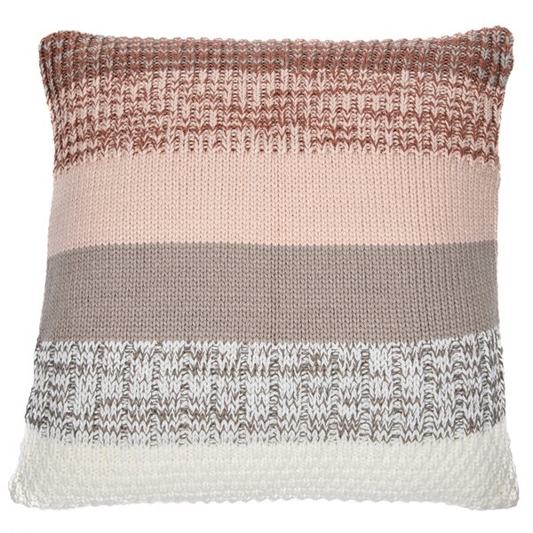 Coussin en tricot rayé Baba