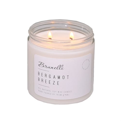 Bergamot soy wax candle - 2 wicks