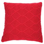 Carmin knitted red decorative pillow 