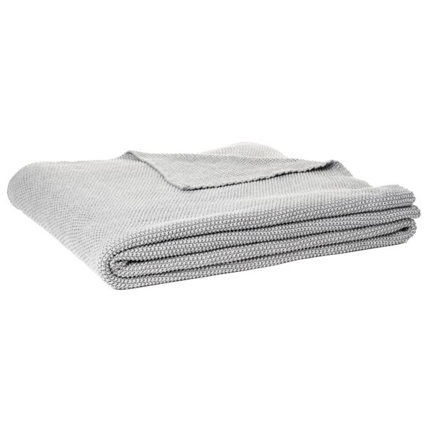Charly grey knit blanket