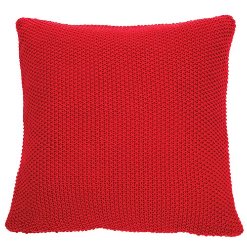 Cherry knitted red decorative pillow 