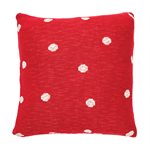 Confettis red decorative pillow with polka-dots 