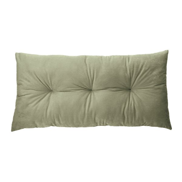 Corduroy sage long decorative pillow