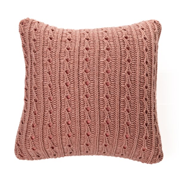 Dalida pink knit decorative pillow