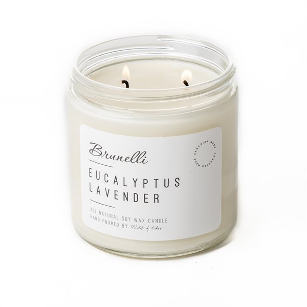 Eucalyptus Lavender soy wax candle - 2 wicks