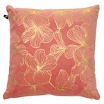 Hibiscus coral decorative pillow 
