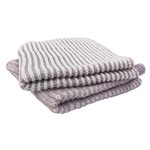Janette lilac striped knitted dish cloths