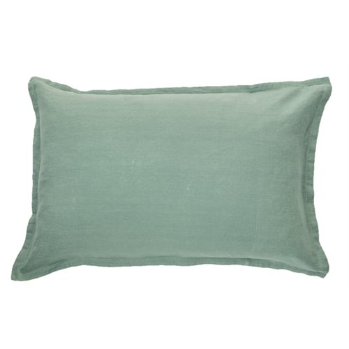 Linen sage green pillow sham 