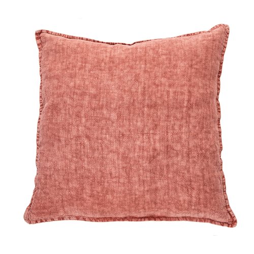 Linen Stone Wash raspberry european pillow