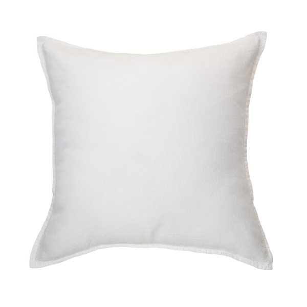 Linen Stone Wash white european pillow