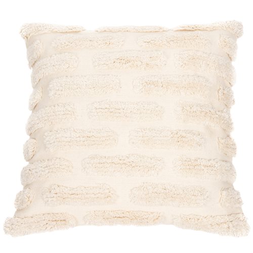 Lou tufted ivory decorative pillow