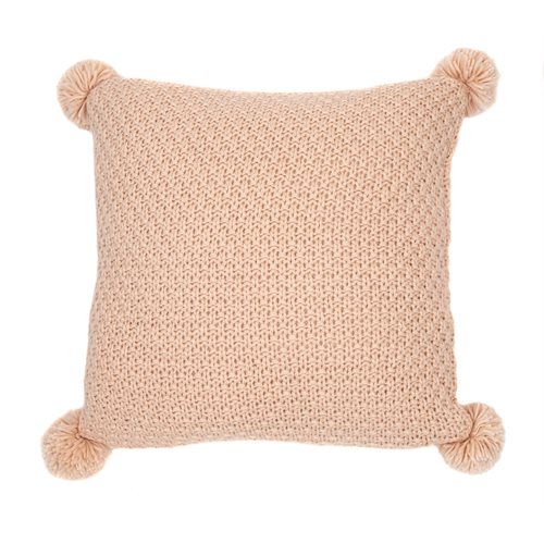 Melon knitted soft pink decorative pillow 