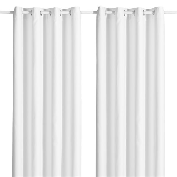 Modern white curtain panel