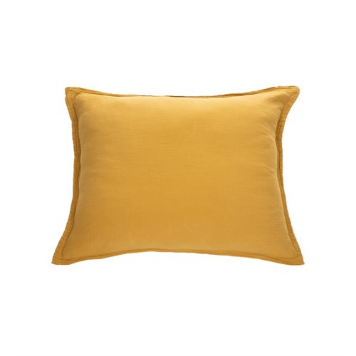 Cache oreillers décoratifs jaunes Muslin 