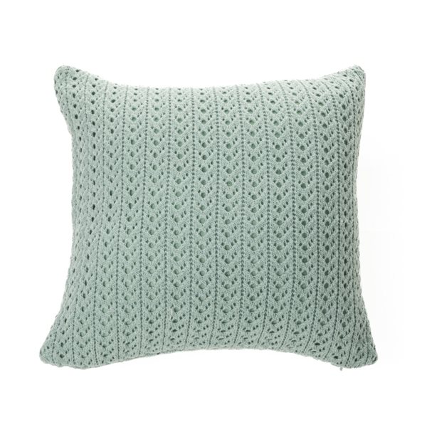 Naja sage knit decorative pillow