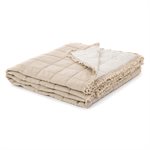 Poke quilted linen coverlet 