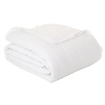 Poke white quilted linen coverlet