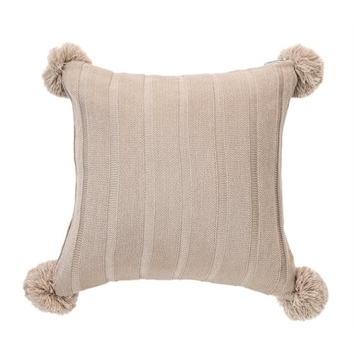 Ragu knitted taupe decorative pillow 