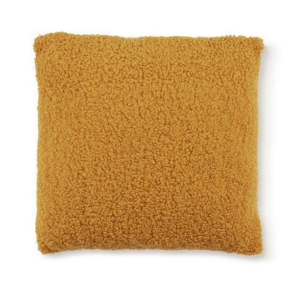 Sherpa ochre decorative pillow