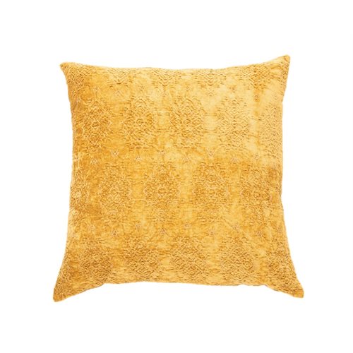 Toro mustard jacquard velvet european pillow