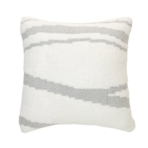 Urban white plush decorative pillow 