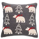Ursus polar bear charcoal grey cushion 