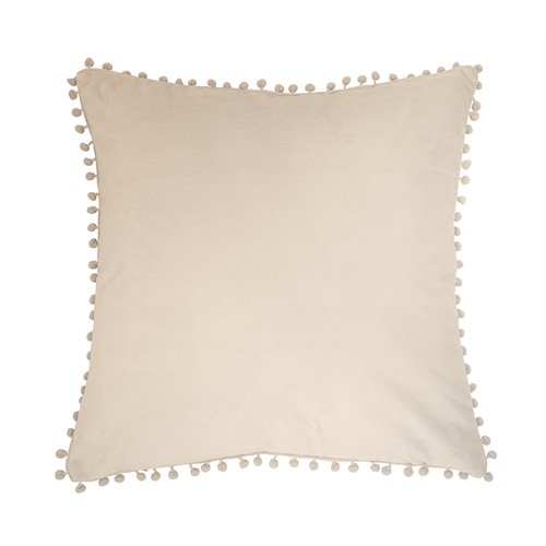 Velvet cream decorative pillow 