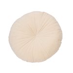 Velvet cream round cushion 